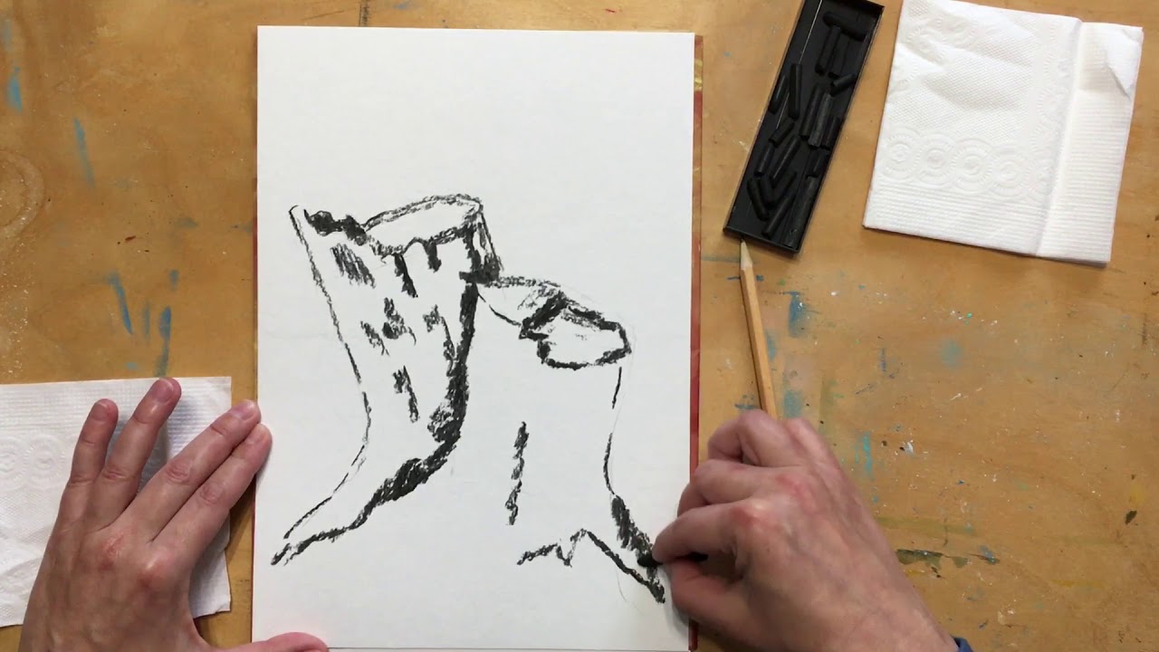 Мастер-класс по рисованию углем и угольными карандашами.